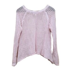 BONGO Womens Medium Knit Sweater Light Pink Y2K 2000s Style Preppy Girly Grunge